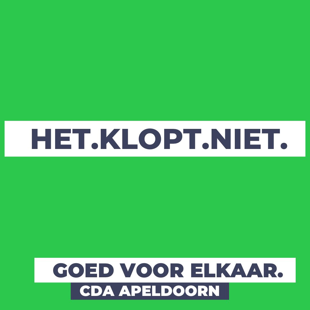 HET.KLOPT.NIET. Hans van Gerrevink CDA